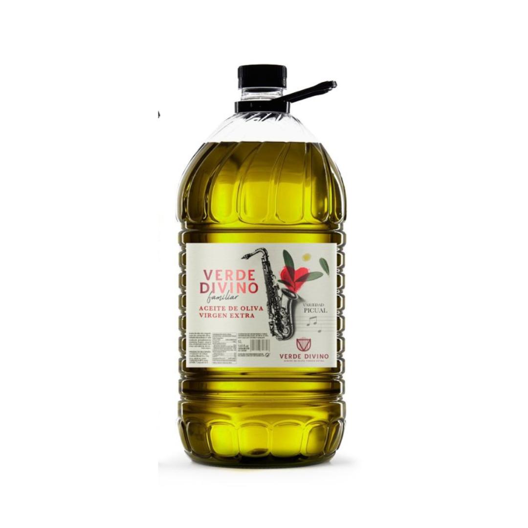 Aceite de Oliva Virgen Extra Picual de 5 litros , Verde Divino
