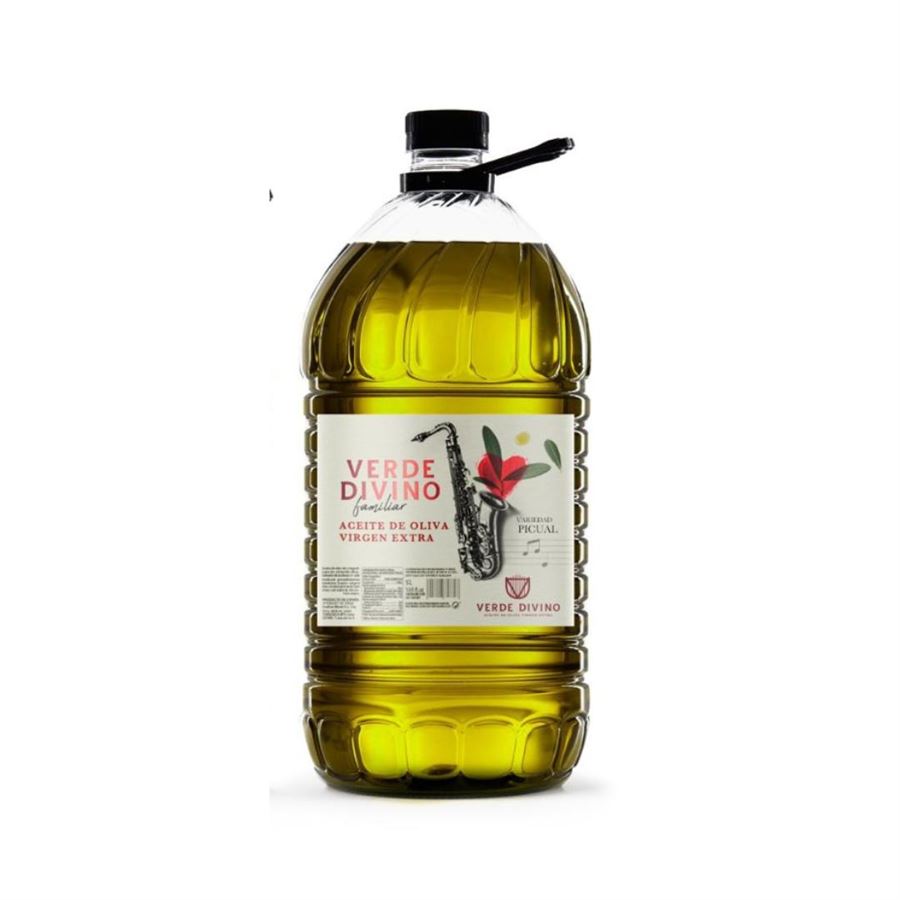 Aceite de Oliva Virgen Extra Picual de 5 litros , Verde Divino