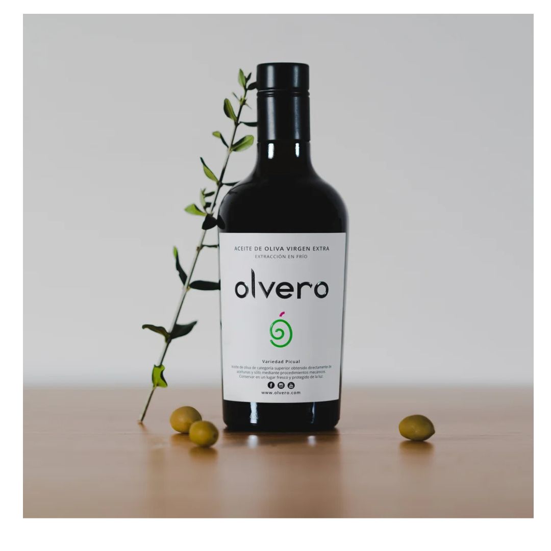 AOVE Picual Ecológico 500 ml Frutado Intenso Jaén, Olvero