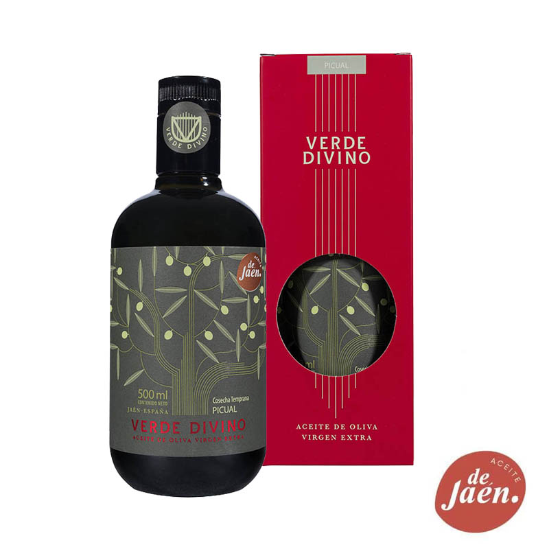 Aceite de Oliva Virgen Extra Picual Cosecha Temprana, Verde Divino
