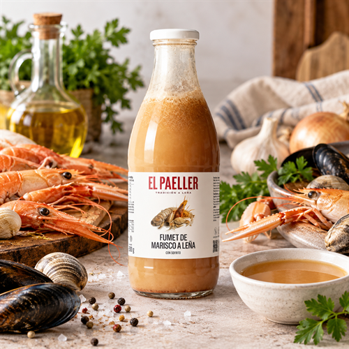 Fumet de Marisco a Leña con Sofrito, El Paeller