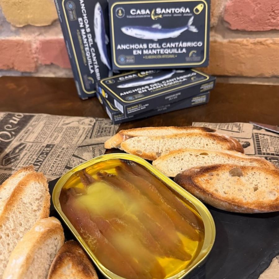 Anchoas del Cantábrico en mantequilla, Casa Santoña