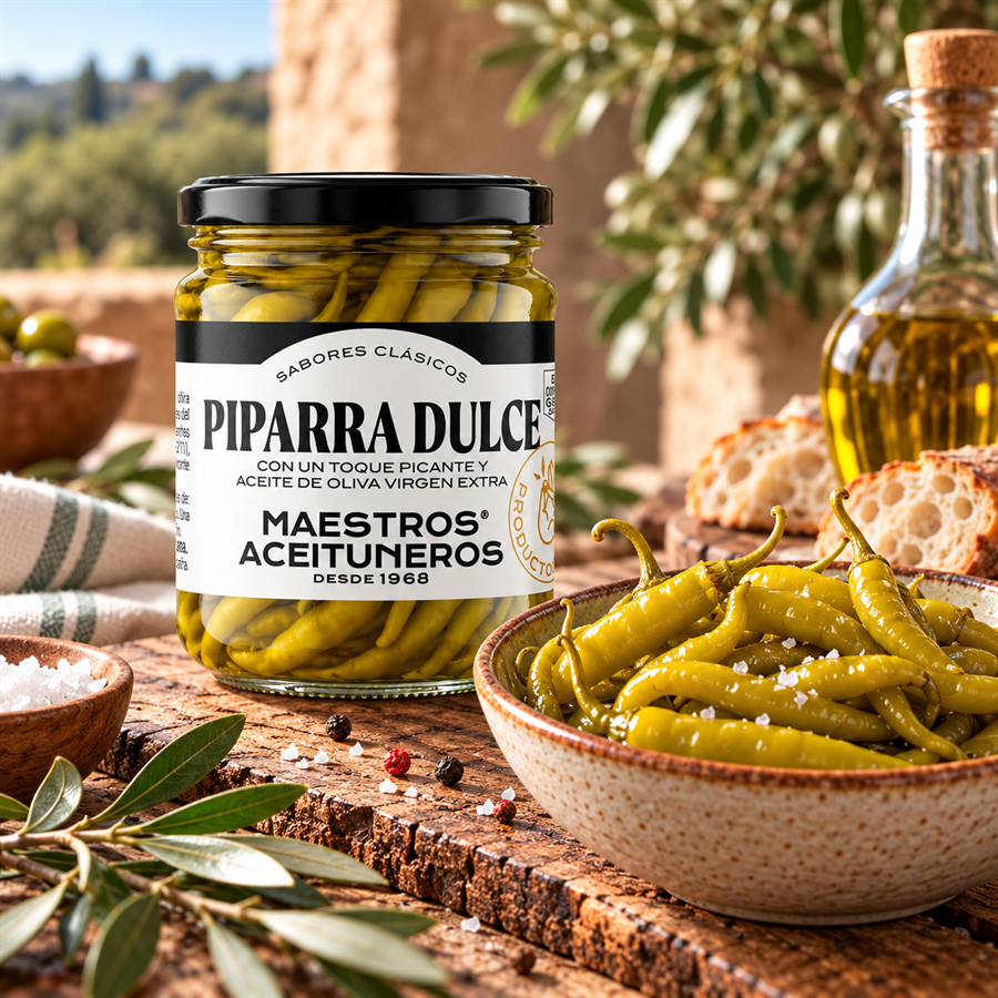 Piparra douce à l’huile d’olive, Maestros Aceituneros