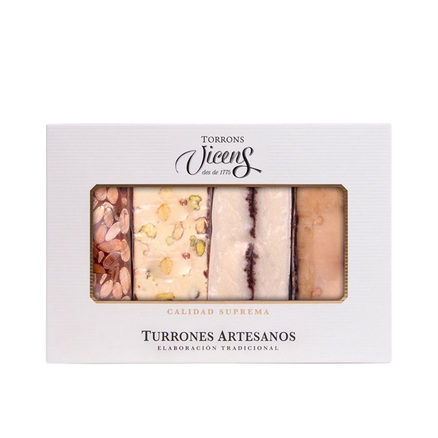 Caja de 4 Turrones Artesanos Nº 2, Torrons Vicens, 320 g