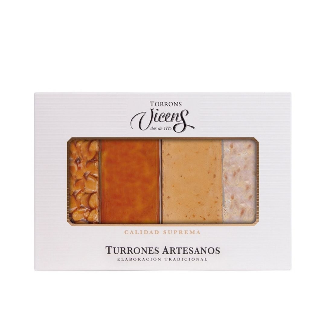 Caja de 4 Turrones Artesanos Nº 1, Torrons Vicens, 320 g