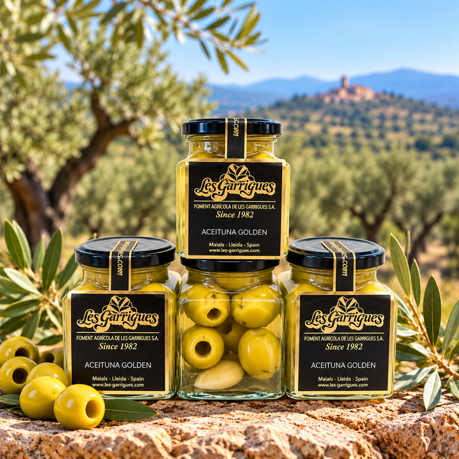 Olives Golden dénoyautées, Les Garrigues