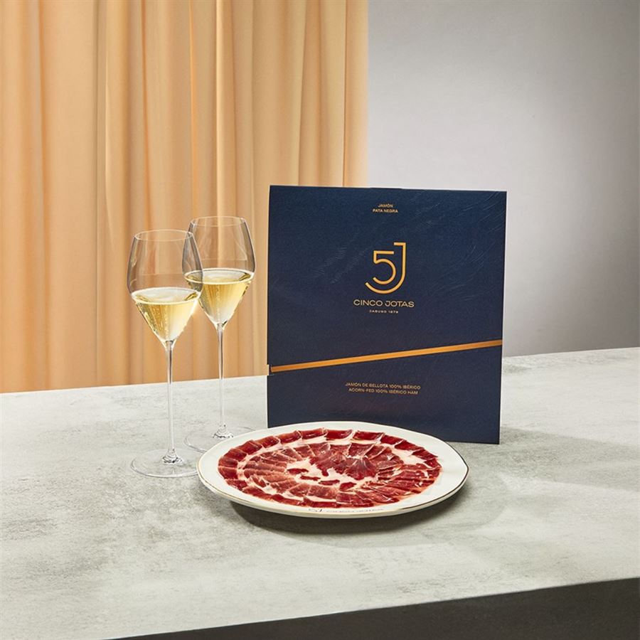 Jamón 100% ibérico de bellota loncheado 80gr, Cinco Jotas