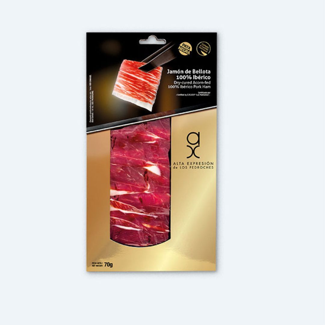 Jamón de Bellota 100% Ibérico Alta Expresión D.O.P. Los Pedroches Loncheado, COVAP.