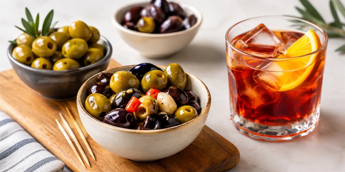 Aceitunas ideales para vermut bien elegidas