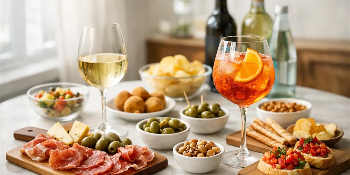 Guía de maridaje para aperitivo en casa