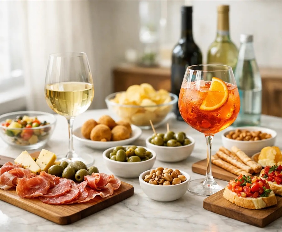 Guía de maridaje para aperitivo en casa