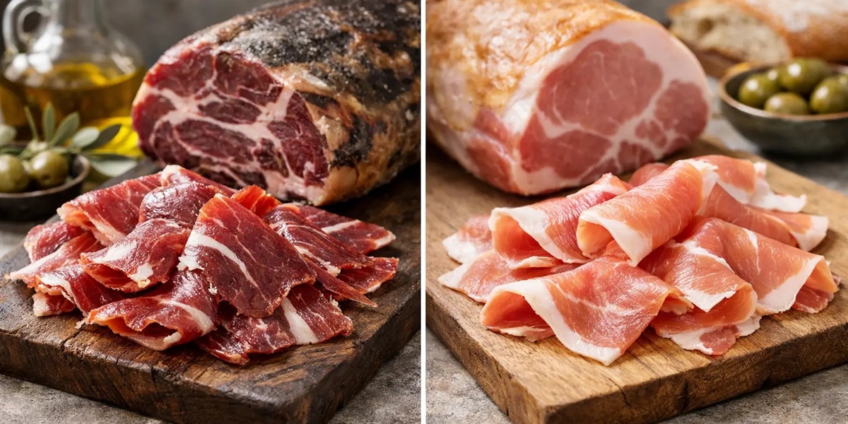 Jamón ibérico vs serrano: qué cambia de verdad