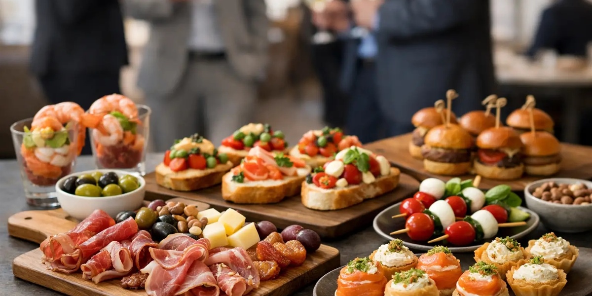 Snacks gourmet para reuniones con acierto