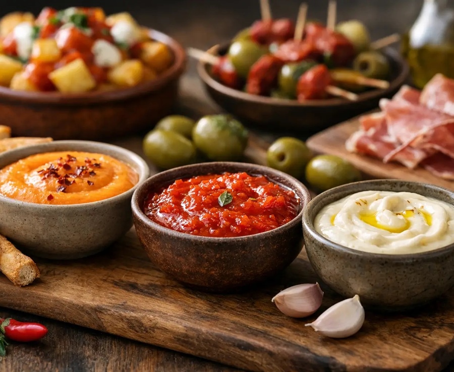 Salsas españolas para tapas que sí marcan la mesa