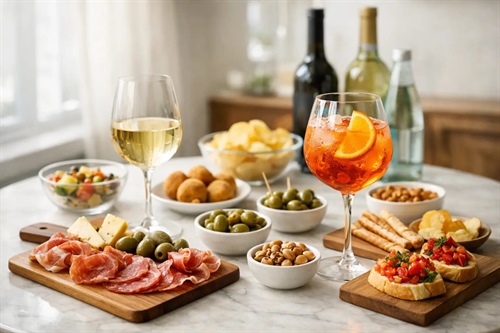 Guía de maridaje para aperitivo en casa