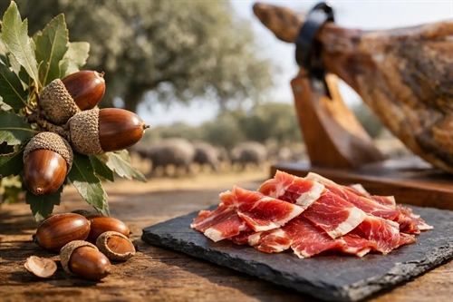 Qué significa bellota en jamón