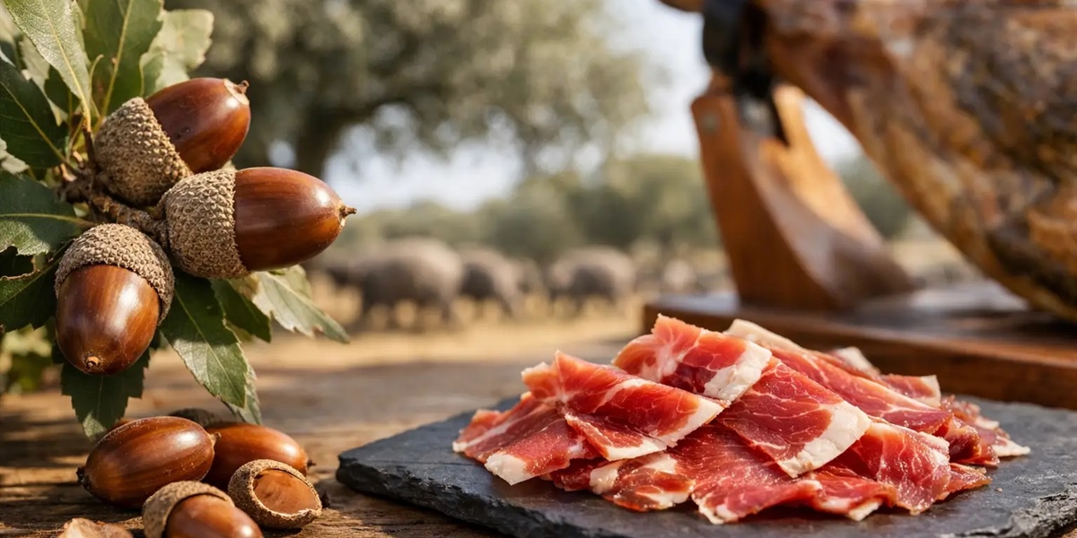 Qué significa bellota en jamón