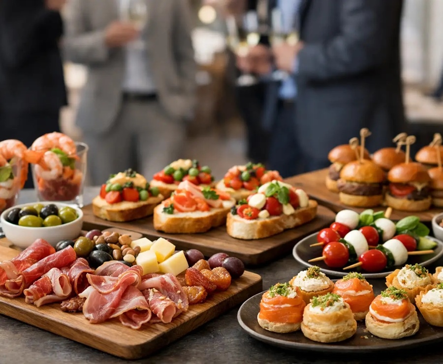 Snacks gourmet para reuniones con acierto