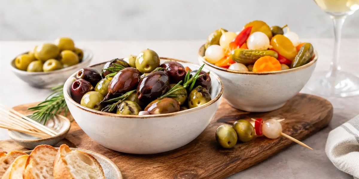 Olives gourmet ou pickles : réussir son apéritif