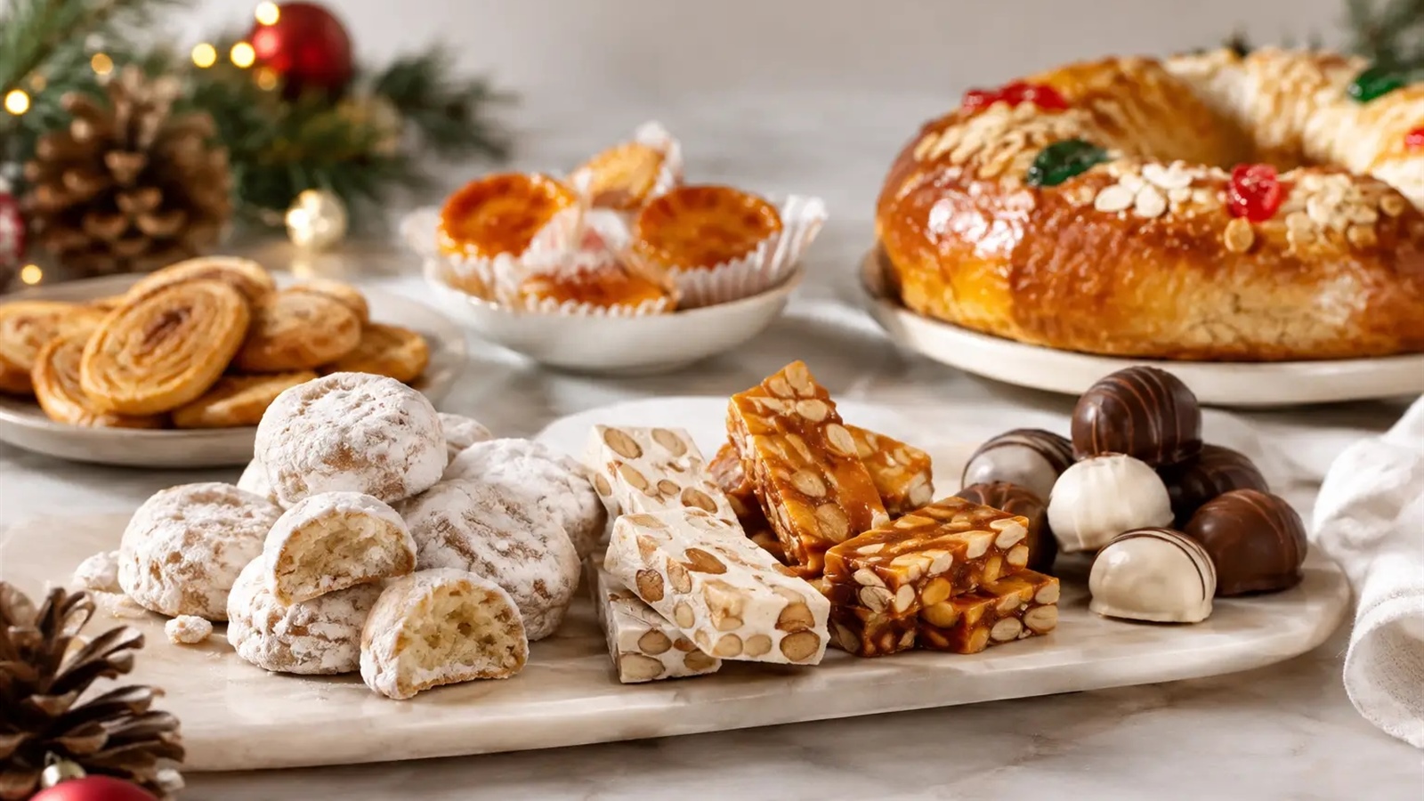 Guía de dulces navideños españoles premium