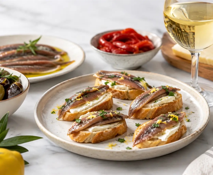 12 ejemplos de maridaje de anchoas gourmet