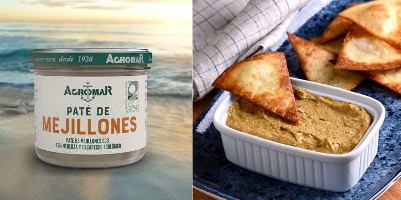 Pâté de moules avec ingrédients biologiques, Agromar