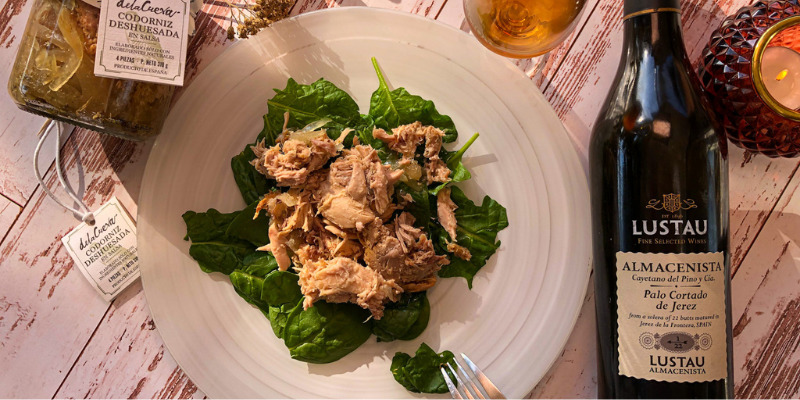 Deboned quail in sauce, De la Cueva